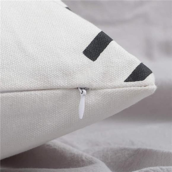 Boho Throw Pillow Covers 18x18 Inch Set of 4 Modern Farmhouse Neutral Decor - Picture 10 of 14